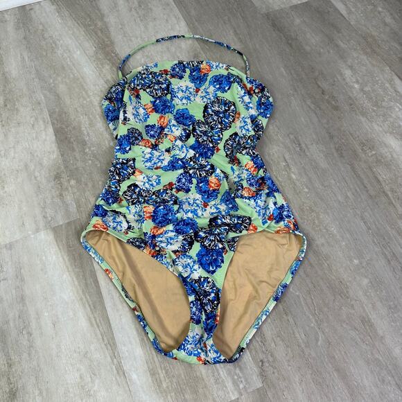 J.Crew Factory Bandeau One Piece Swimsuit Size Medium - Picture 1 of 4